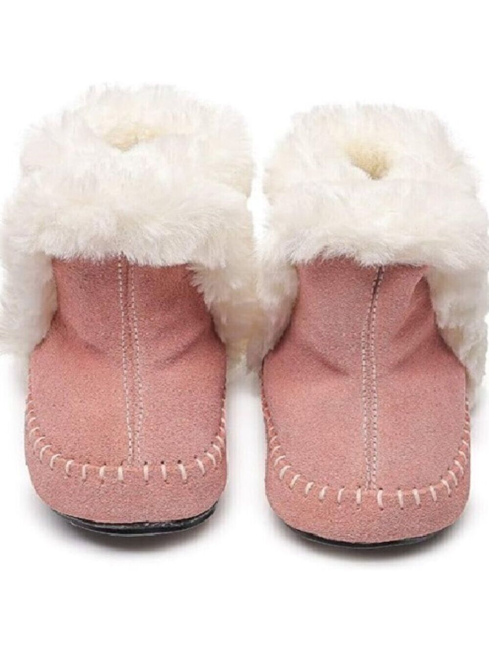 Jack & Lily Cuddly Steps Baby & Toddler Suede Boots Classic Blush 18-24 Months